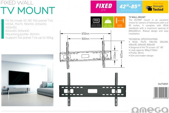 Omega io-OUTV800F Wandhalterung für Fernseher bis 85"