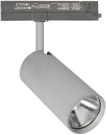 VK Lighting Единично LED Студено бяло Спот в Сив Цвят