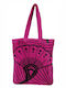 Kentia Pua Fabric Beach Bag Fuchsia