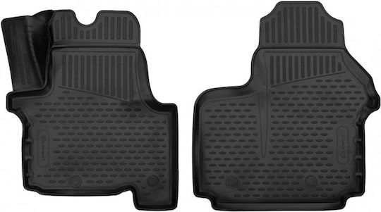 Novline Front Mats 2pcs Tray Type for Opel Vivaro 2014 Black