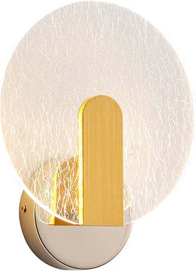 Eurolamp Modern Wall Lamp with Integrated LED and Warm White Light Gold 52x44x23cm