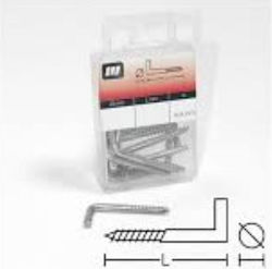 Amtech Στραβόβιδα Γαλβανιζέ με Διάμετρο M16 και Μήκος 30mm 12τμχ σε Κασετίνα Διάμετρο