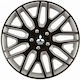 Versaco Car Hubcap Set Dakar Nc with Mitsubishi Emblem 15" 4pcs Black
