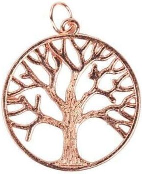 Metallisches Baum Glück Set/10 3cm Rosa Gold