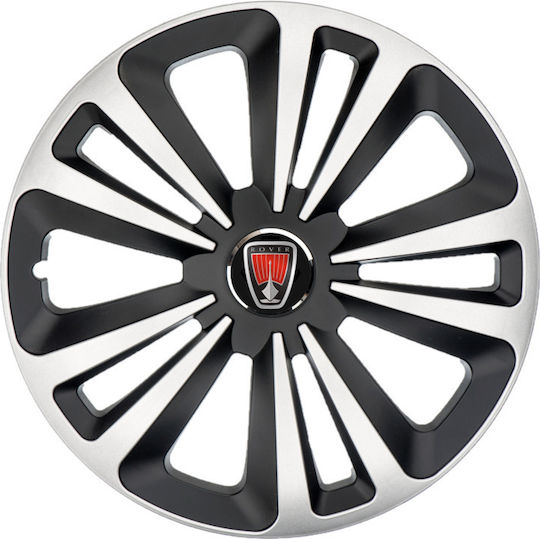 Auto Radkappen Set mit Marke Rover 4Stück 14" Orange/Gray