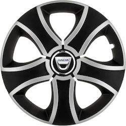 Car Hubcaps 16" With Dacia Logo 4 Pieces Gray 3141