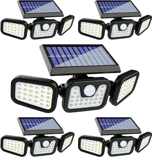 Set 5 Lămpi Solare Stradal cu Senzor de Mișcare și Fotocelulă IP65