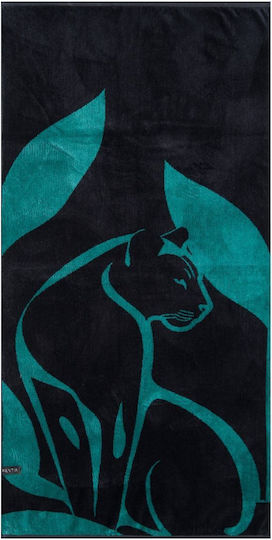 Kentia Jaguar Cotton Light Blue Beach Towel 80x160cm