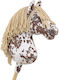 Hobby Horse Large Premium Stick Horse Tarantula Pattern White-brown Beige Mane A3