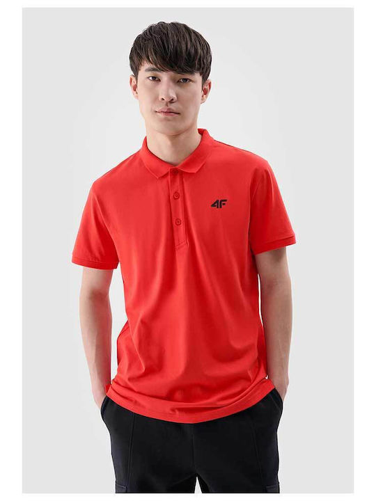4F 4F Polo T-Shirt Rot