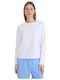 Women's Blouse Cotton Long Sleeve White