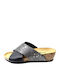 Flache Sandalen für Damen Anatomisch in Schwarz Farbe