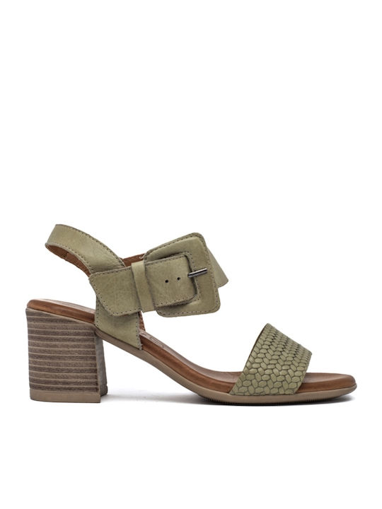 Leather Sandals Anatomic Green