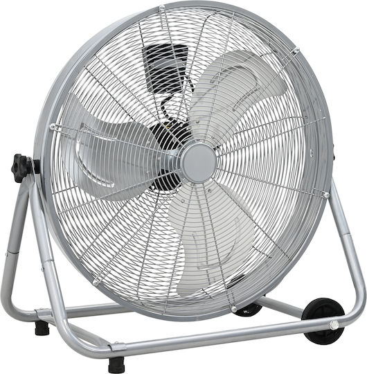 vidaXL Ανεμιστήρας Δαπέδου 60W Διαμέτρου 64cm Ασημί