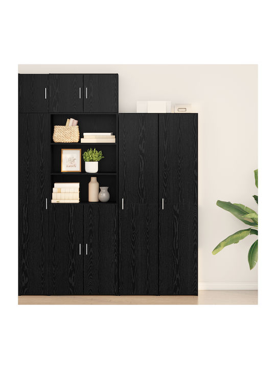 Ντουλάπι Δαπέδου Μαύρος Δρυός 40x42.5x185εκ.