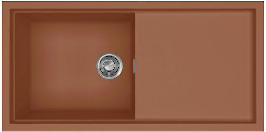 Elleci Drop-In Spüle aus Verbundgranulat B100xT50cm