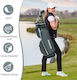 Costway Lightweight Golf Bag 14 Dividers & Shoulder Strap & 7 Zipper Pockets Grey Sp37830