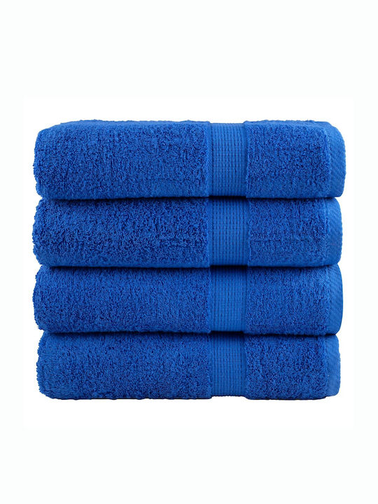 vidaXL Bath Towel Set 4pcs Blue Weight 600gsm