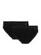 Herren Slips Schwarz 2Packung
