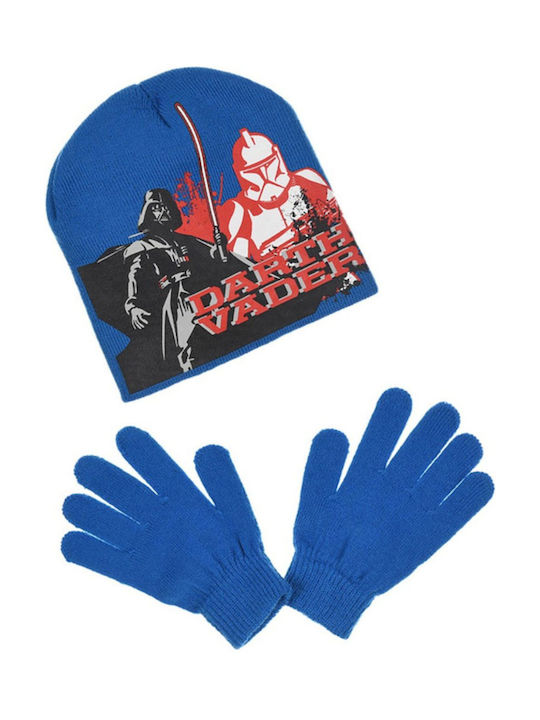 Star Wars Kinder Mütze Set Gestrickt Blau
