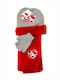 Minnie Kinder Mütze Set mit Handschuhe Pelz Rot