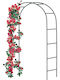 Arc Metalic Curbat Decor Nuntă Trandafiri Decorare Botez Grădină Aniversări Petreceri Rezistent la Apă 240 X 140 X 38 Cm