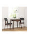 Dining & Kitchen Chairs with Fabric Upholstery Gray 2 Pieces 45xx