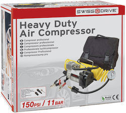 Swiss Drive Volcano Car Tire Pump 150PSI with Lighter Cable