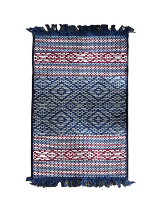 Sidirela Rug Rectangular Cotton Blue