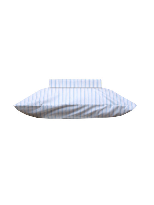 Viopros Cotton Baby Quilt 120x160cm Light Blue
