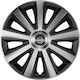 Versaco Car Hubcap Set Aviator Carbon with Nissan Emblem 16" 4pcs Silver
