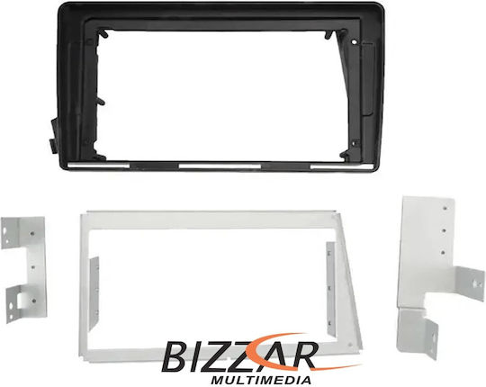Bizzar DIN Fascia Panels 2 Din Compatible with Screen 9" for SsangYong Actyon / Kyron 2005-2014