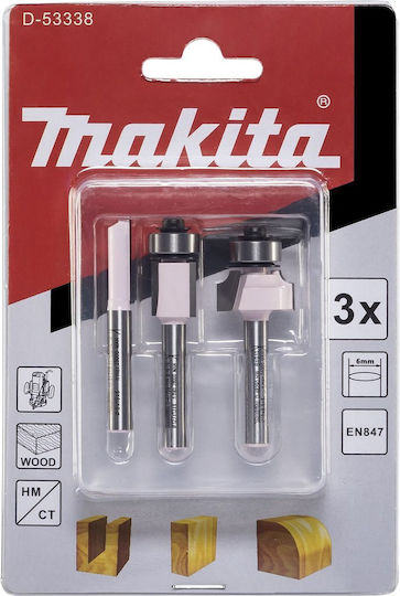 Makita Fräser-set 3-tlg 6mm