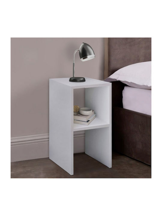 Bedside Table Deseo Wooden White 30x30x60cm