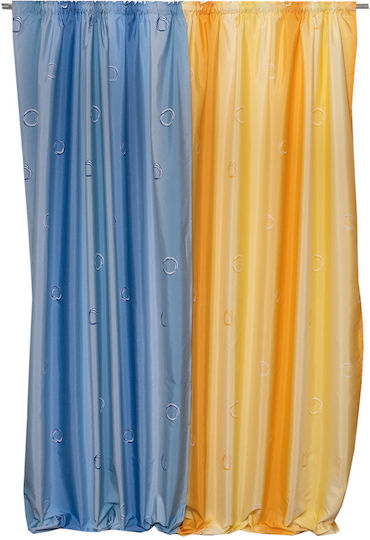 Viopros Curtain with Pencil Pleat Yellow 270x280cm