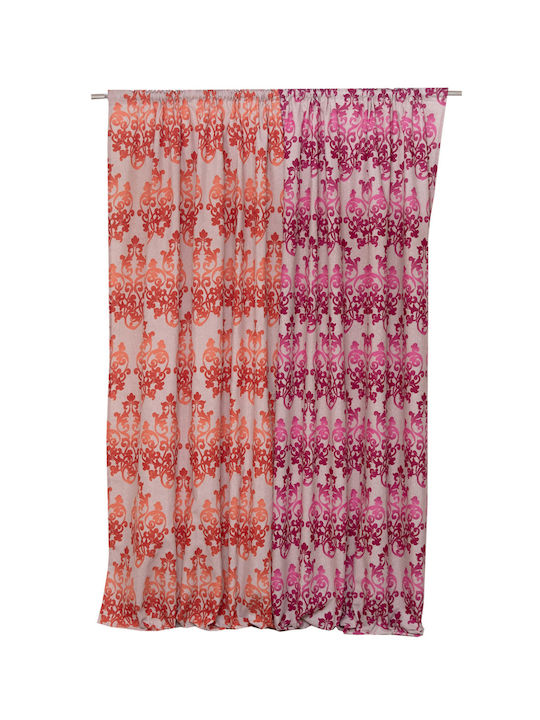 Viopros Orange Pencil Pleat Curtain 270x280cm