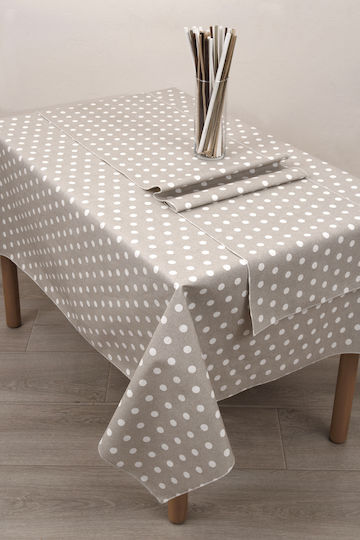 Viopros Stain Resistant Tablecloth Vicky Beige 70x70cm