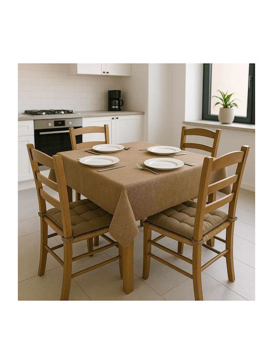 Linea Home Tablecloth Linen Chocolate 150x220cm