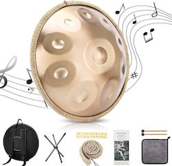 Instrument De Percuție Handpan 10 Note 22 Inch Tobe Manuale Re D Minor 440 Hz Bețe Suport Geantă De Transport Și Depozitare Performer