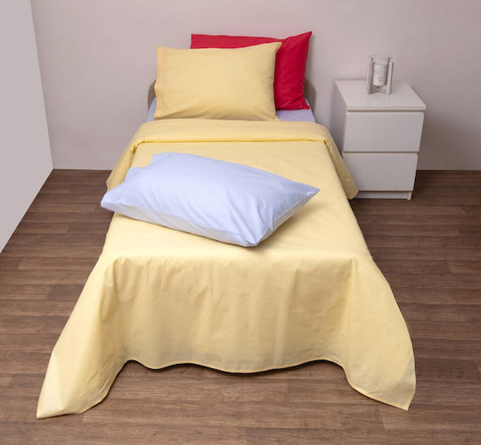 Viopros Duvet Cover Set Cotton Single with Pillowcase 160x240 Red
