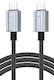 Orico Braided USB 2.0 Cable USB-C male - USB-C 60W Black 1m (GQA60-10-BK-BP)