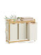 Songmics Laundry Basket Bamboo 150lt with Cap 98x33x78cm Beige