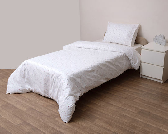 Viopros Rea Module Cuvertură Single Bumbac Alb 160x240cm 2buc
