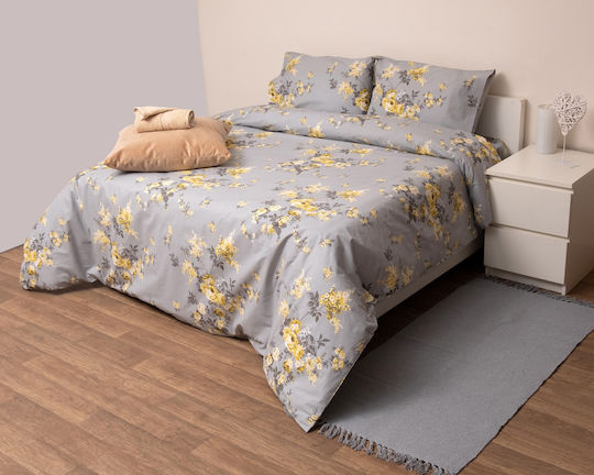 Viopros Set Pillowcases with Envelope Cover Gray 50x70cm
