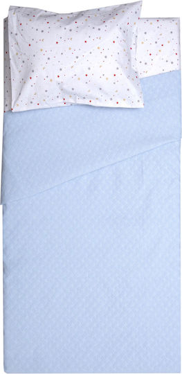 Viopros Blanket Cot Light Blue 110x155cm