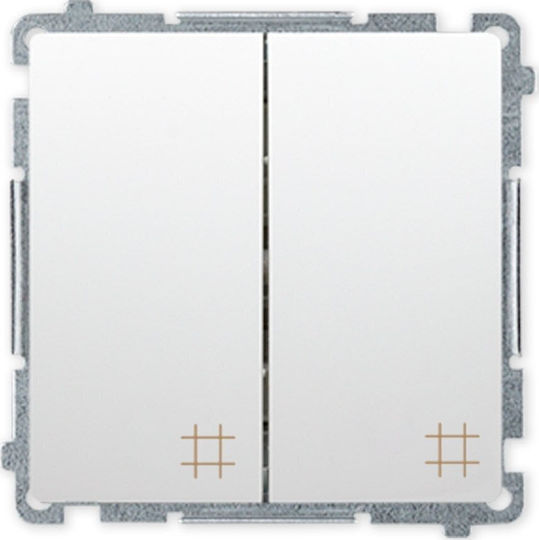 Kontakt-Simon Wall Switch Lighting Two-Way without Frame Medium White