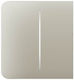 Sidebutton 2-gang Ivory Ajax