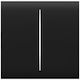 Centerbutton 2-gang Black Ajax