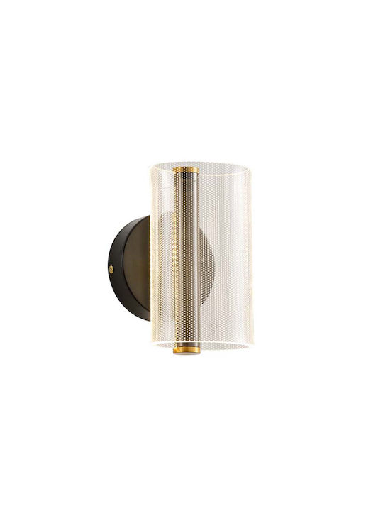 Eurolamp Modern Lamp Wall with Integrated LED and Warm White Light Black