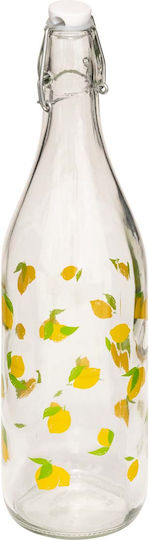 Flasche Wasser Glas mit Clip Transparent 1000ml Flasche Wasser Glas mit Clip Transparent 1000ml